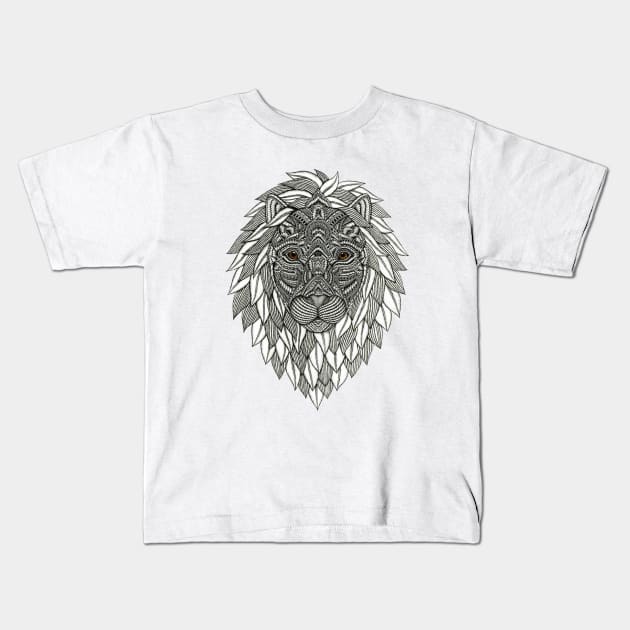 Lion Kids T-Shirt by By_StineLee